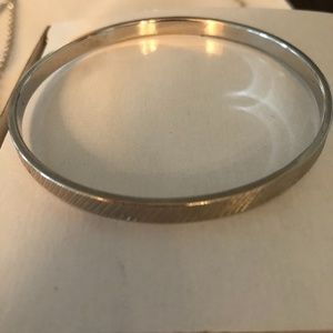 Monet Vintage Silver Bangle Bracelet
